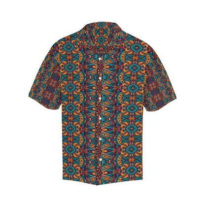 Ethnic Style Print Pattern Men Aloha Hawaiian Shirt