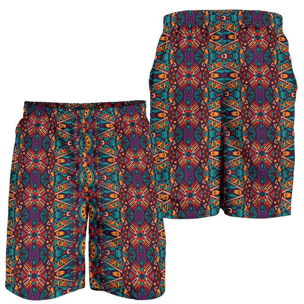 Ethnic Style Print Pattern Mens Shorts-JTAMIGO.COM