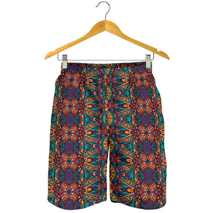 Ethnic Style Print Pattern Mens Shorts-JTAMIGO.COM