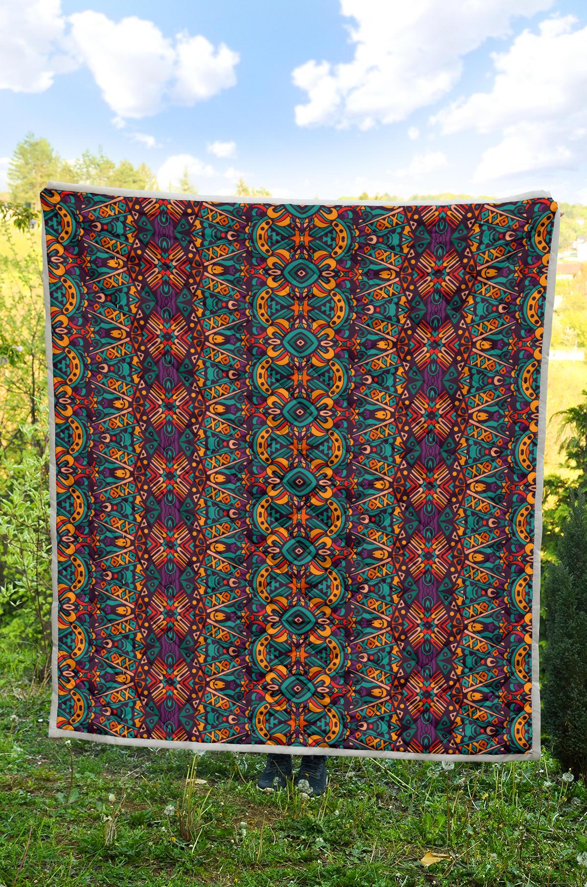 Ethnic Style Print Pattern Premium Quilt-JTAMIGO.COM