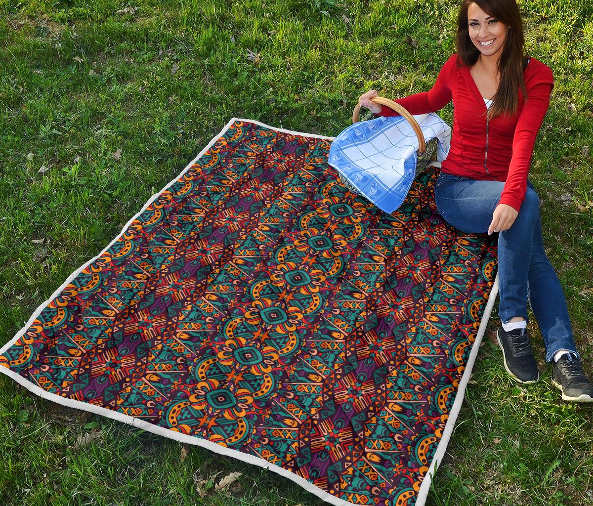 Ethnic Style Print Pattern Premium Quilt-JTAMIGO.COM