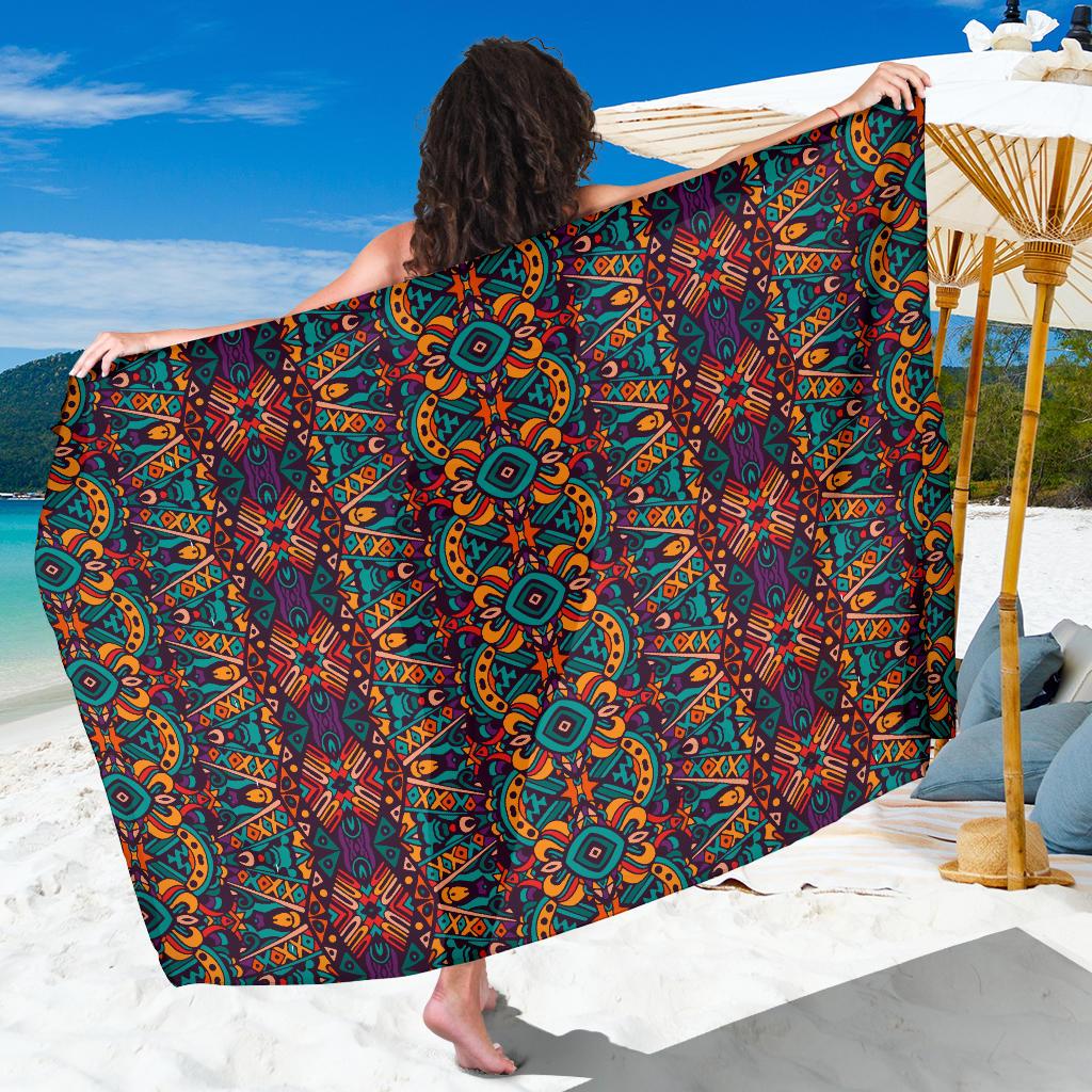 Ethnic Style Print Pattern Sarong Pareo Wrap