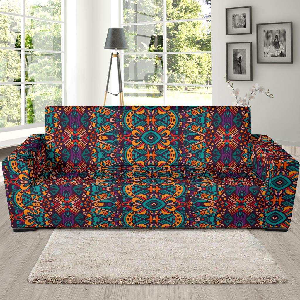 Ethnic Style Print Pattern Sofa Slipcover-JTAMIGO.COM