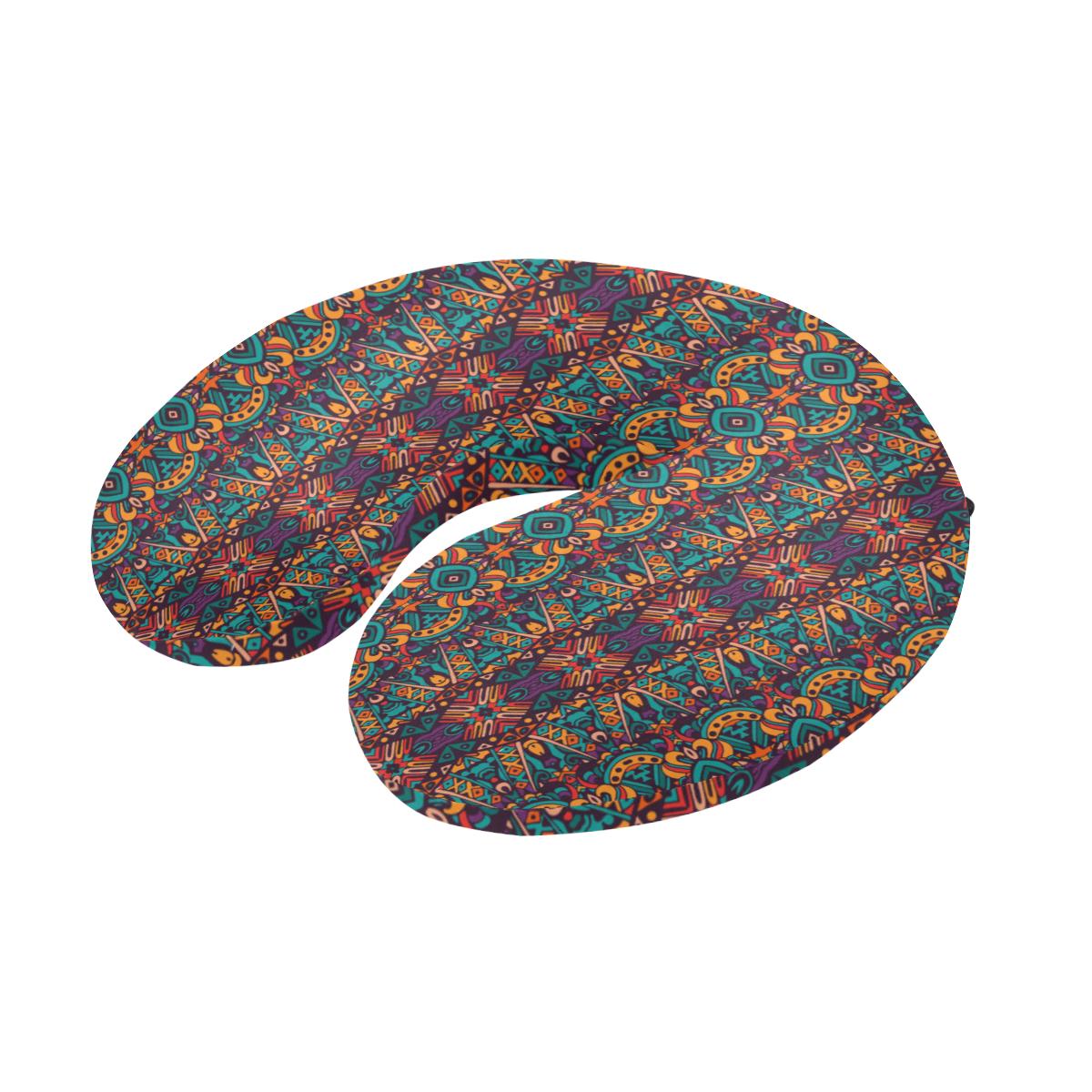 Ethnic Style Print Pattern U-Shaped Travel Neck Pillow-JTAMIGO.COM