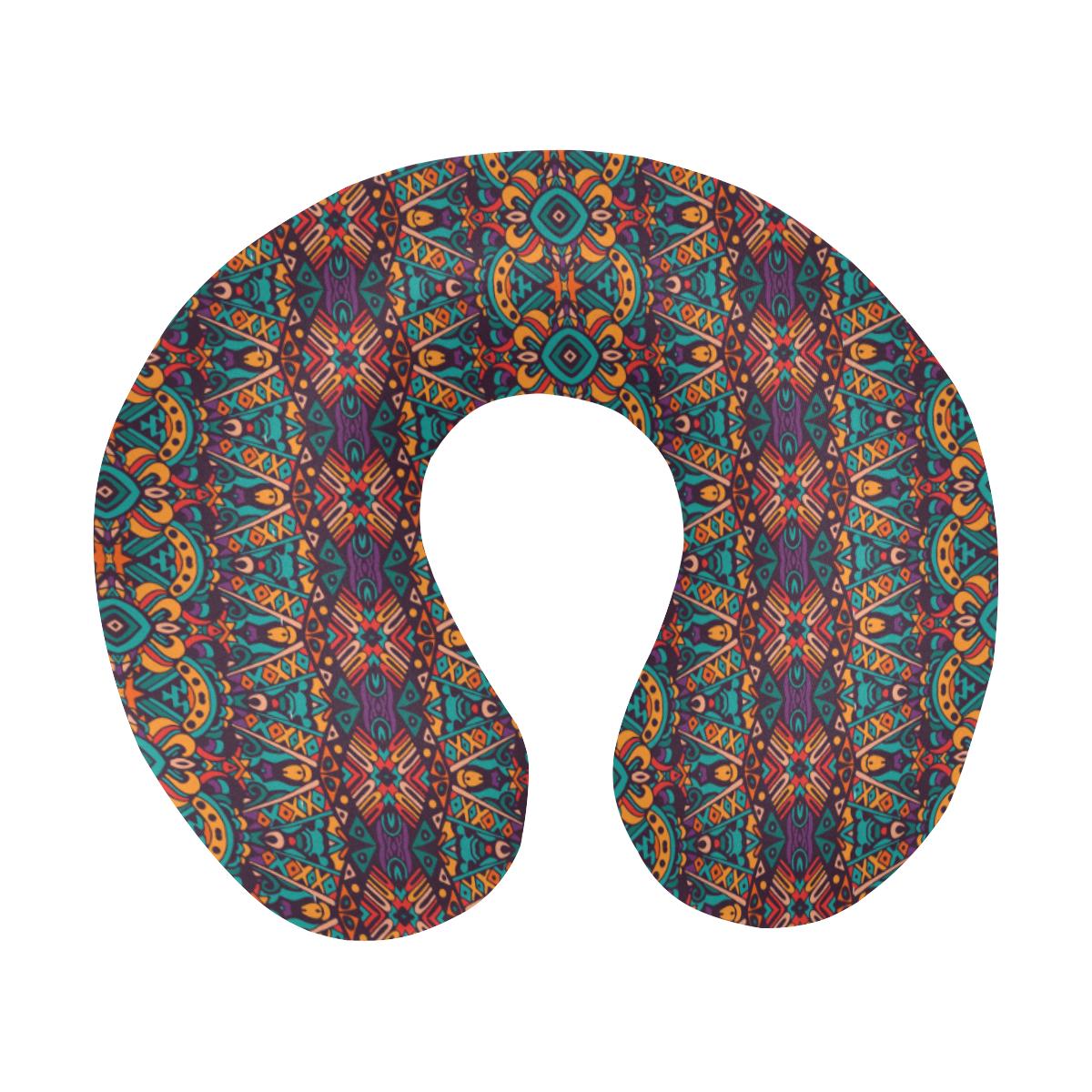 Ethnic Style Print Pattern U-Shaped Travel Neck Pillow-JTAMIGO.COM