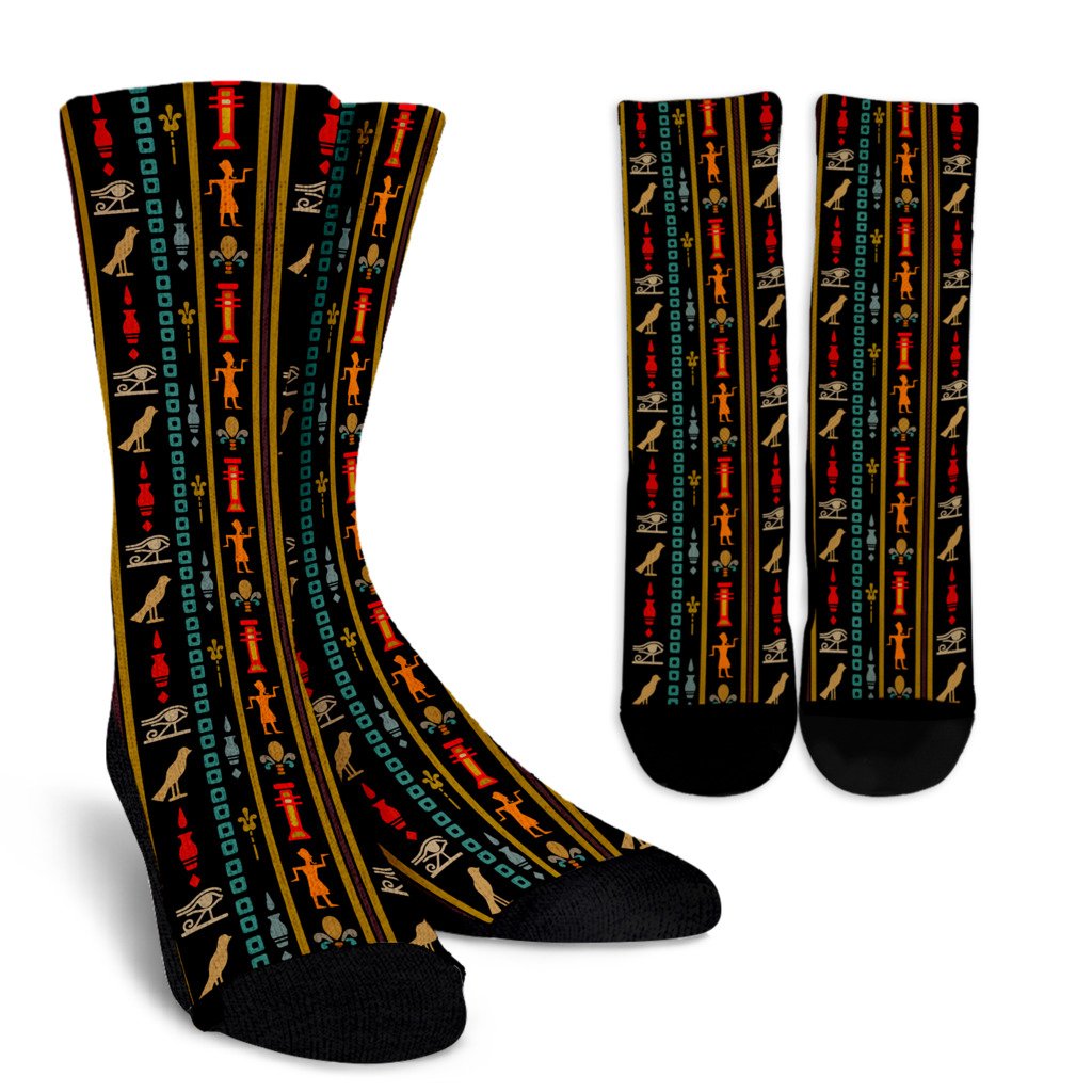 Eye of Horus Egypt Style Pattern Crew Socks