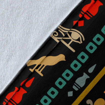 Eye Of Horus Egypt Style Pattern Fleece Blanket