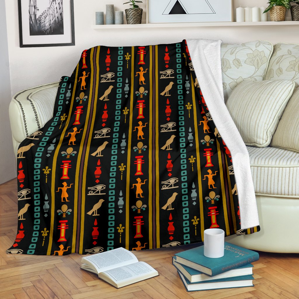 Eye Of Horus Egypt Style Pattern Fleece Blanket