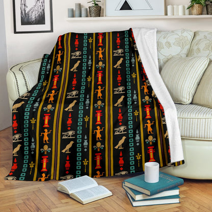 Eye Of Horus Egypt Style Pattern Fleece Blanket