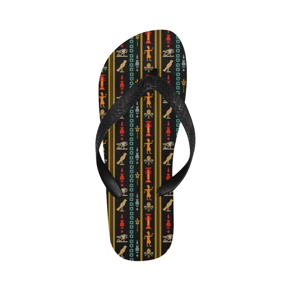 Eye of Horus Egypt Style Pattern Flip Flops-JTAMIGO.COM