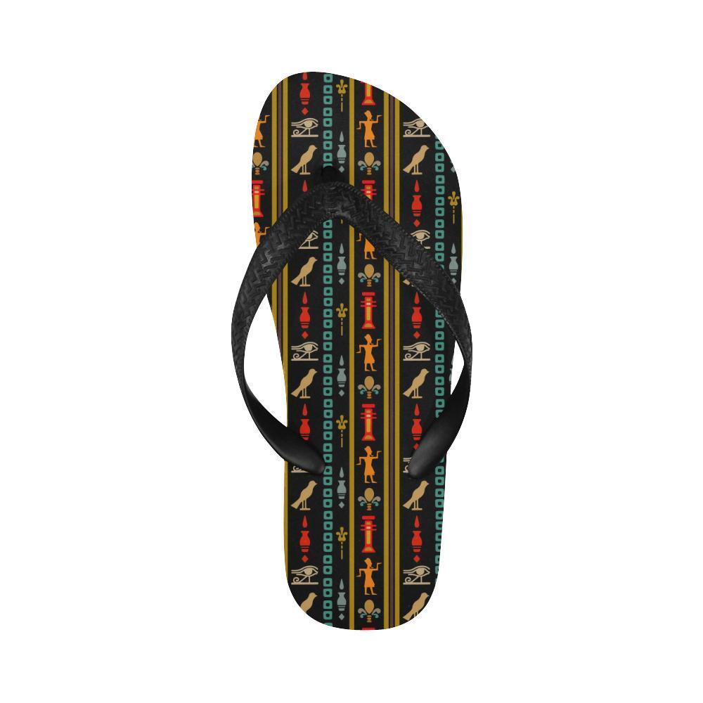 Eye of Horus Egypt Style Pattern Flip Flops-JTAMIGO.COM