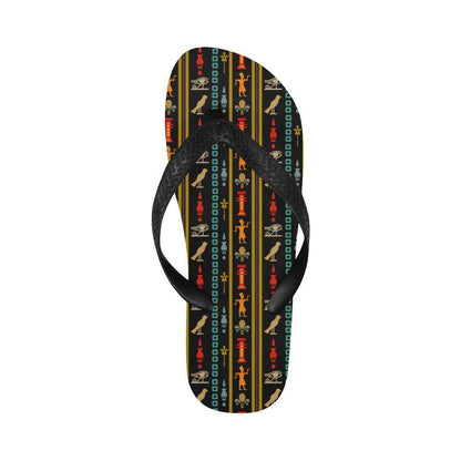 Eye of Horus Egypt Style Pattern Flip Flops-JTAMIGO.COM