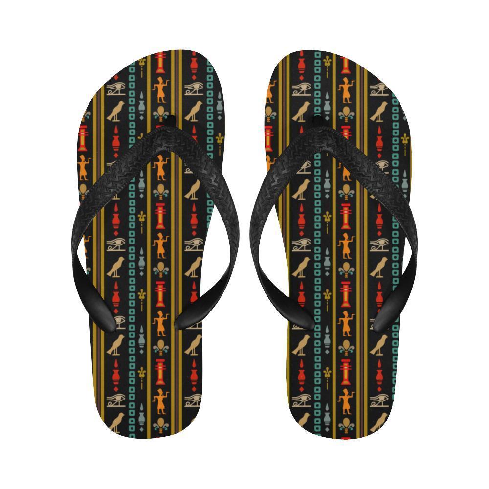 Eye of Horus Egypt Style Pattern Flip Flops-JTAMIGO.COM