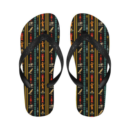 Eye of Horus Egypt Style Pattern Flip Flops-JTAMIGO.COM