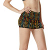 Eye of Horus Egypt Style Pattern High Waisted Spandex Shorts-JTAMIGO.COM