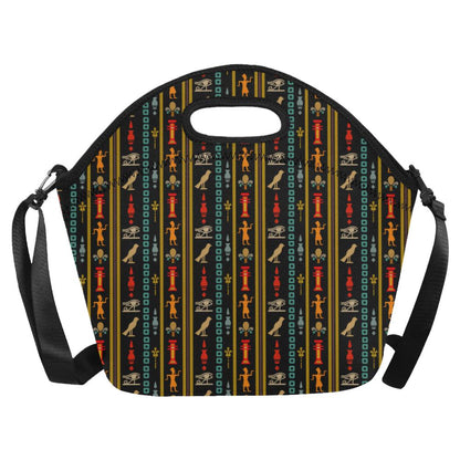 Eye of Horus Egypt Style Pattern Neoprene Lunch Bag (Model 1669)(Large)-JTAMIGO.COM