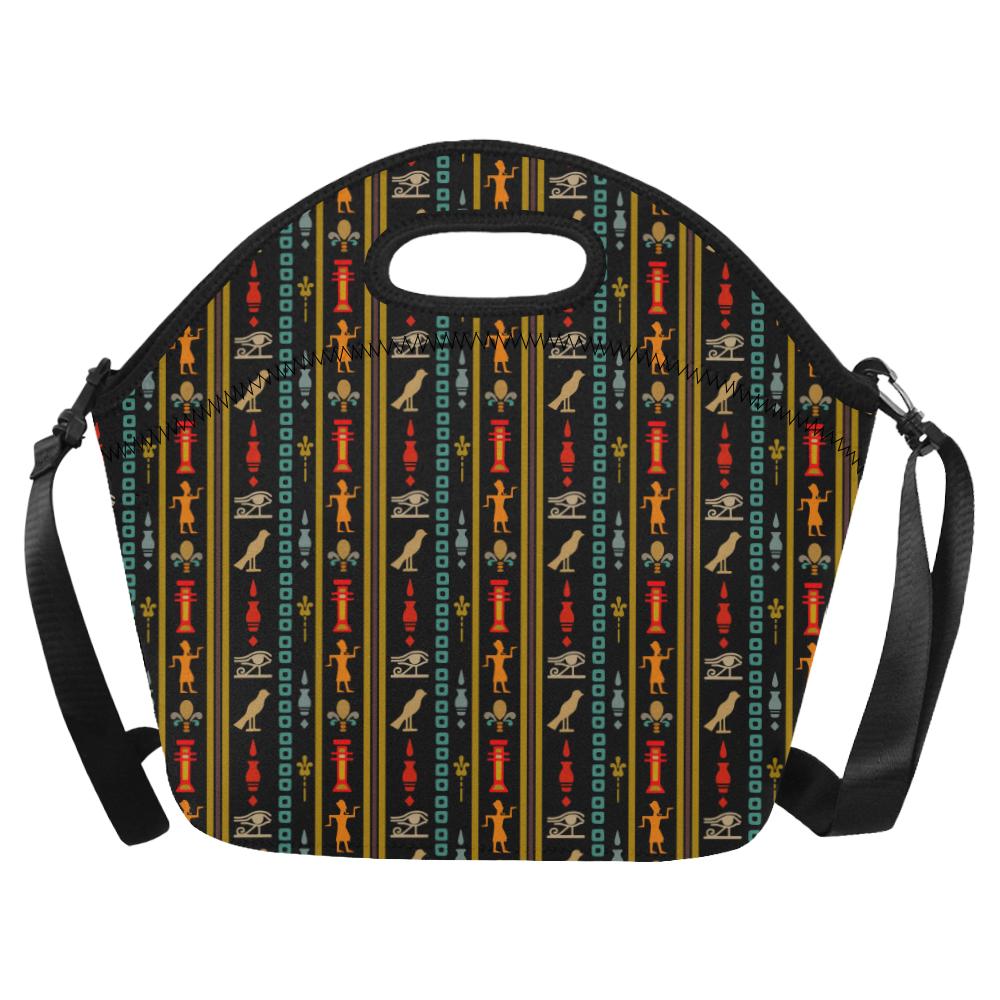 Eye of Horus Egypt Style Pattern Neoprene Lunch Bag (Model 1669)(Large)-JTAMIGO.COM