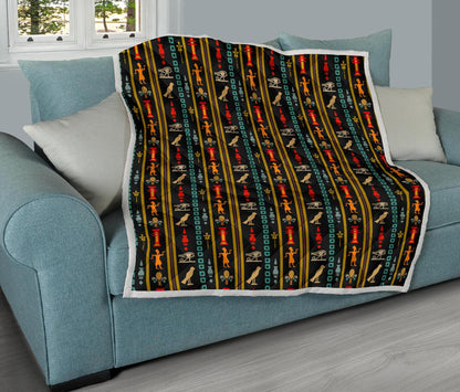 Eye of Horus Egypt Style Pattern Premium Quilt-JTAMIGO.COM