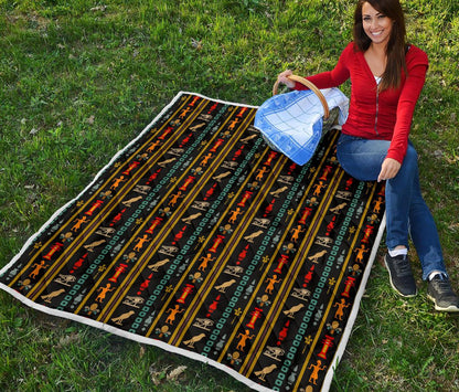 Eye of Horus Egypt Style Pattern Premium Quilt-JTAMIGO.COM