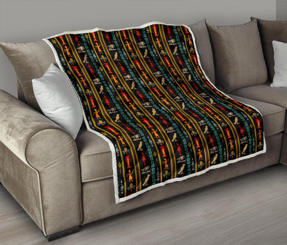 Eye of Horus Egypt Style Pattern Premium Quilt-JTAMIGO.COM