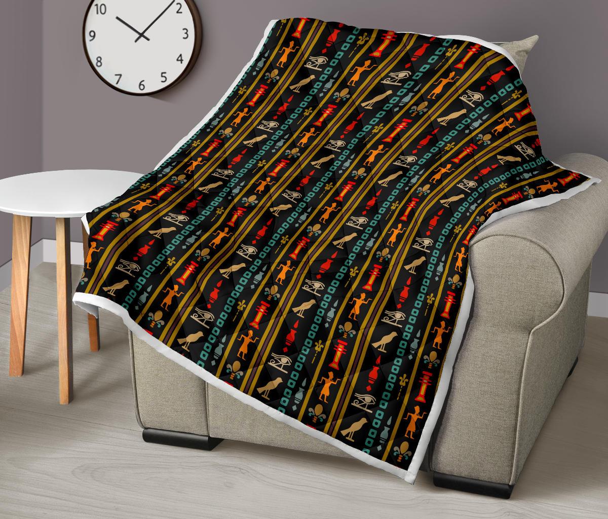 Eye of Horus Egypt Style Pattern Premium Quilt-JTAMIGO.COM