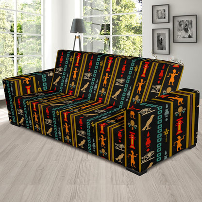Eye of Horus Egypt Style Pattern Sofa Slipcover-JTAMIGO.COM