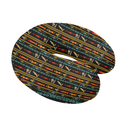Eye of Horus Egypt Style Pattern U-Shaped Travel Neck Pillow-JTAMIGO.COM
