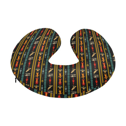 Eye of Horus Egypt Style Pattern U-Shaped Travel Neck Pillow-JTAMIGO.COM