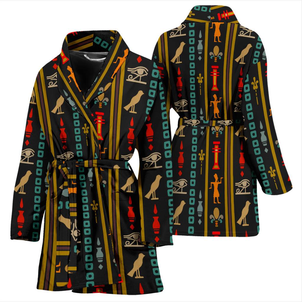 Eye of Horus Egypt Style Pattern Women Bath Robe-JTAMIGO.COM