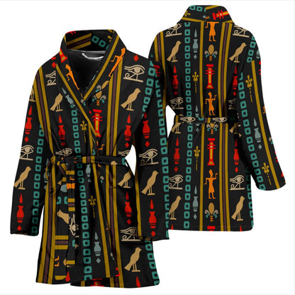 Eye of Horus Egypt Style Pattern Women Bath Robe-JTAMIGO.COM