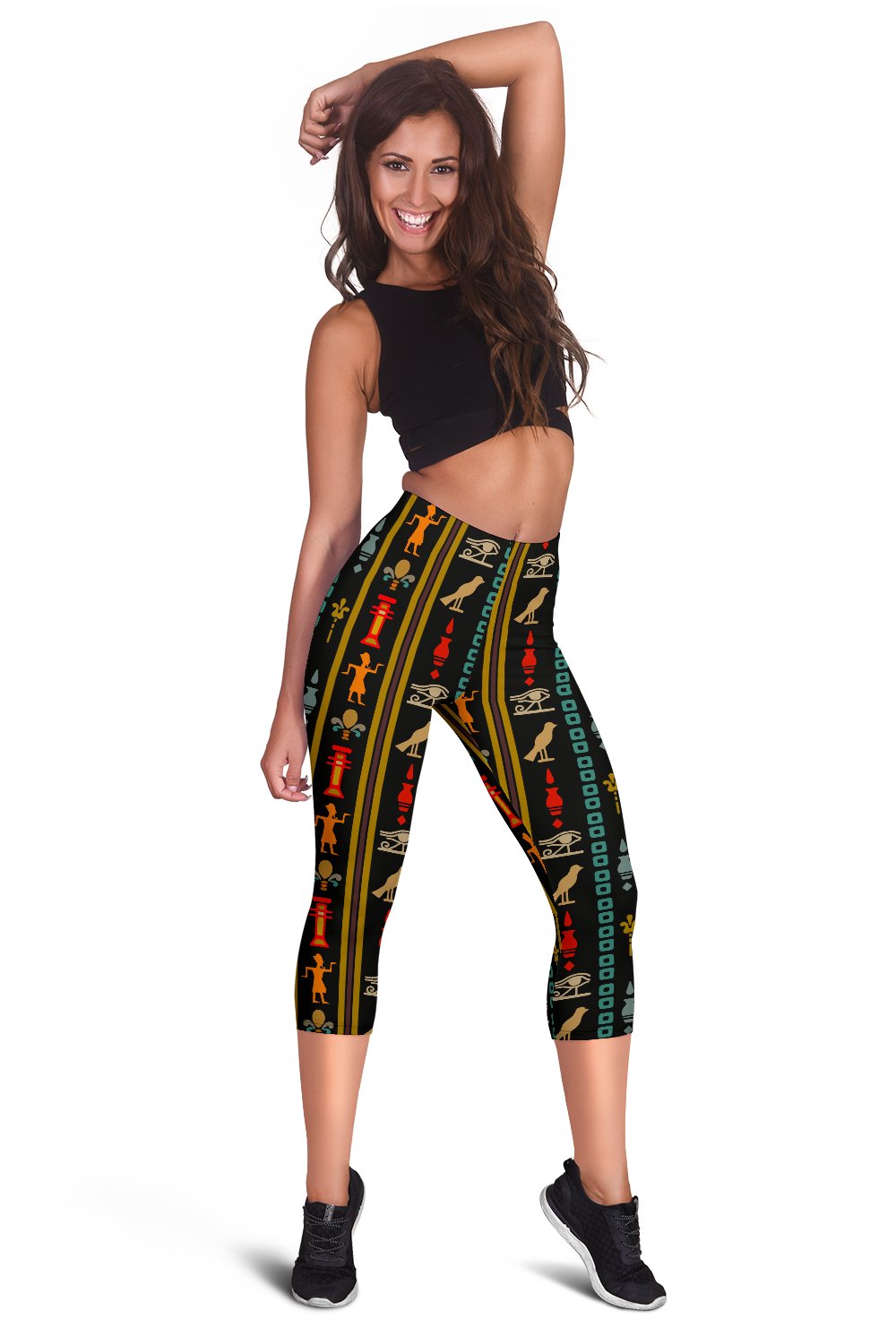 Eye of Horus Egypt Style Pattern Women Capris