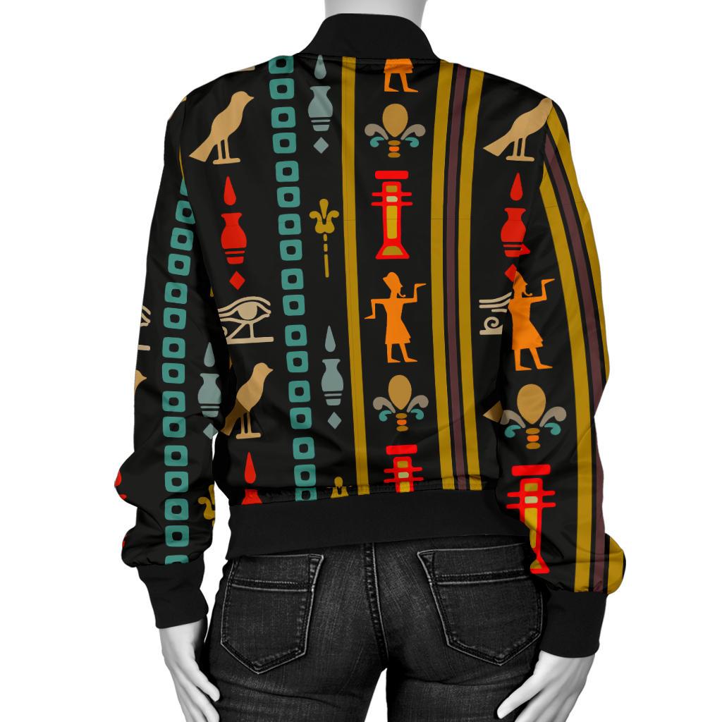 Eye of Horus Egypt Style Pattern Women Casual Bomber Jacket