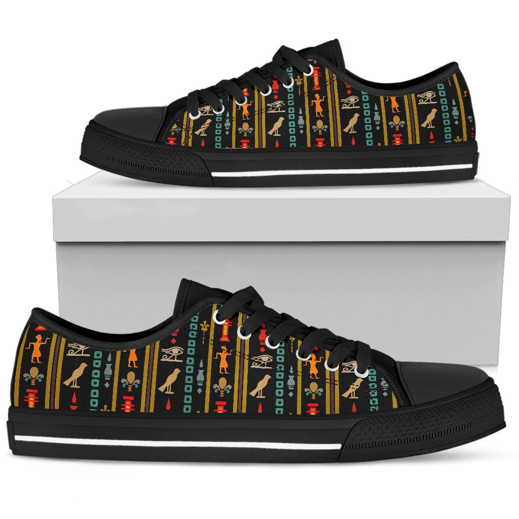 Eye of Horus Egypt Style Pattern Women Low Top Shoes