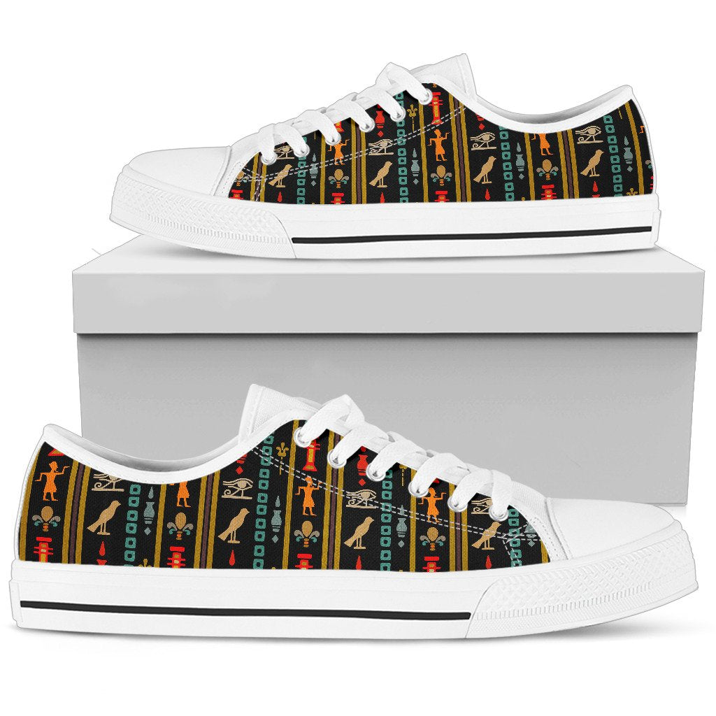 Eye of Horus Egypt Style Pattern Women Low Top Shoes