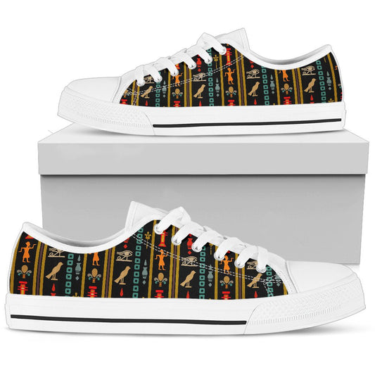 Eye of Horus Egypt Style Pattern Women Low Top Shoes