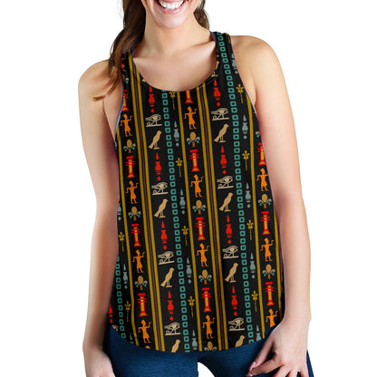 Eye of Horus Egypt Style Pattern Women Racerback Tank Top
