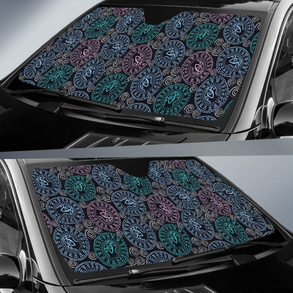 Eye of Horus Ethnic Pattern Car Sun Shade For Windshield