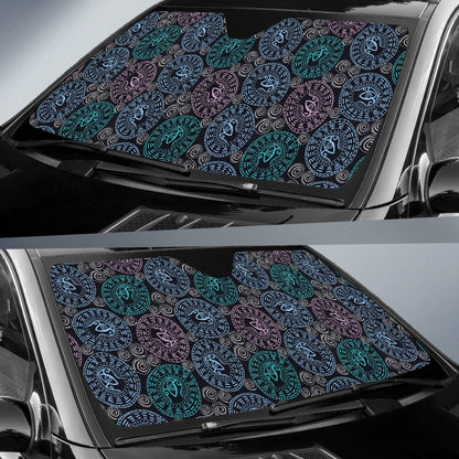 Eye of Horus Ethnic Pattern Car Sun Shade For Windshield