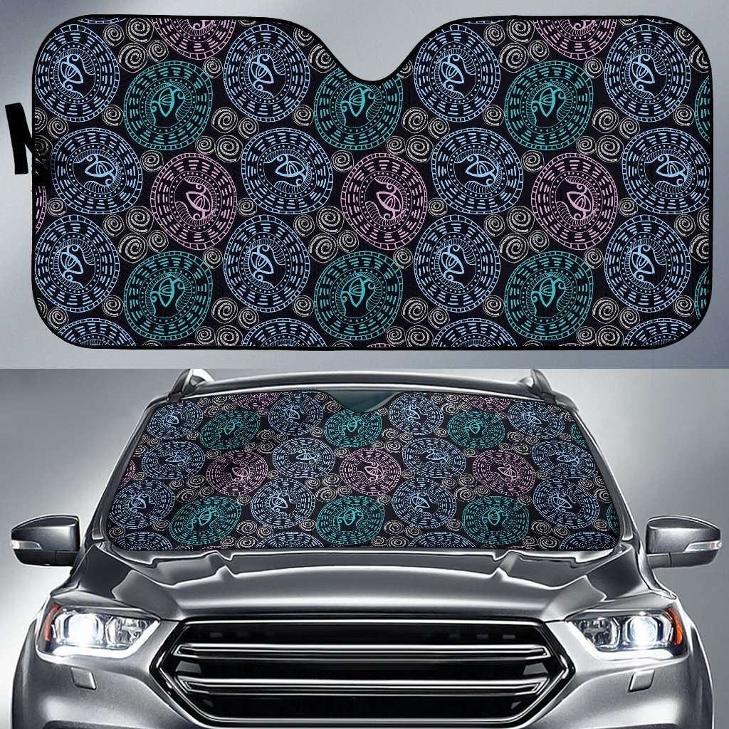 Eye of Horus Ethnic Pattern Car Sun Shade For Windshield