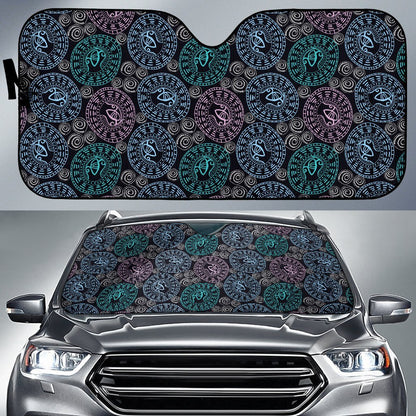 Eye of Horus Ethnic Pattern Car Sun Shade For Windshield