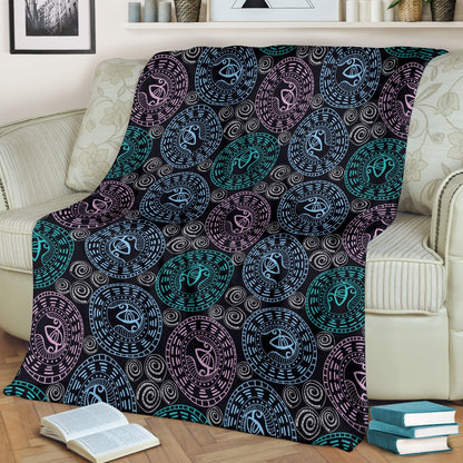 Eye Of Horus Ethnic Pattern Fleece Blanket