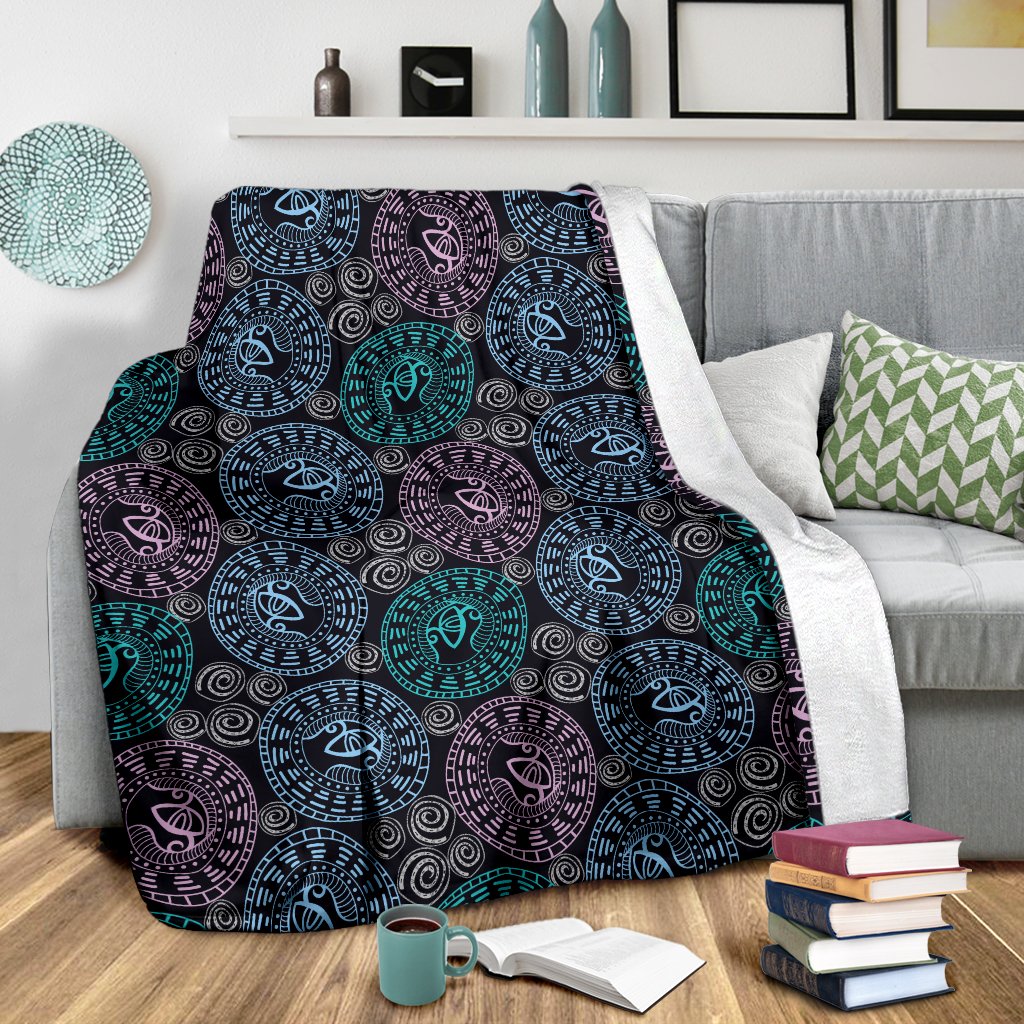 Eye Of Horus Ethnic Pattern Fleece Blanket