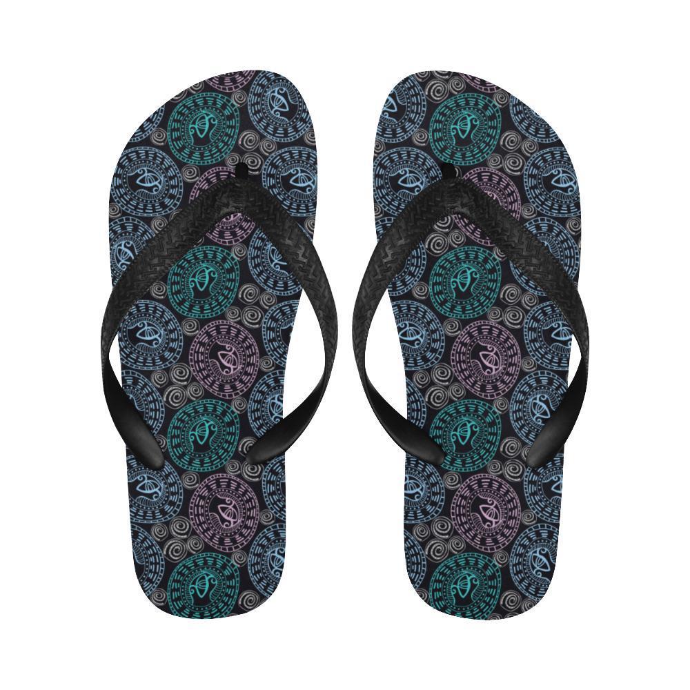 Eye of Horus Ethnic Pattern Flip Flops-JTAMIGO.COM