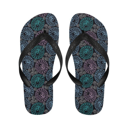 Eye of Horus Ethnic Pattern Flip Flops-JTAMIGO.COM
