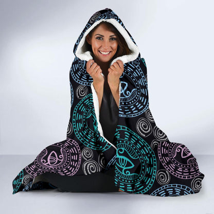 Eye of Horus Ethnic Pattern Hooded Blanket-JTAMIGO.COM