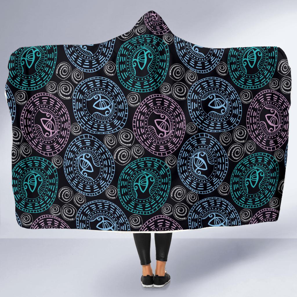 Eye of Horus Ethnic Pattern Hooded Blanket-JTAMIGO.COM