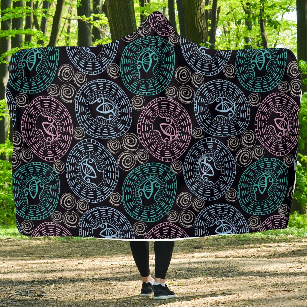 Eye of Horus Ethnic Pattern Hooded Blanket-JTAMIGO.COM