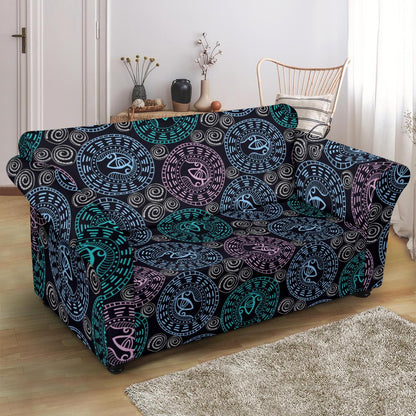Eye of Horus Ethnic Pattern Loveseat Slipcover-JTAMIGO.COM