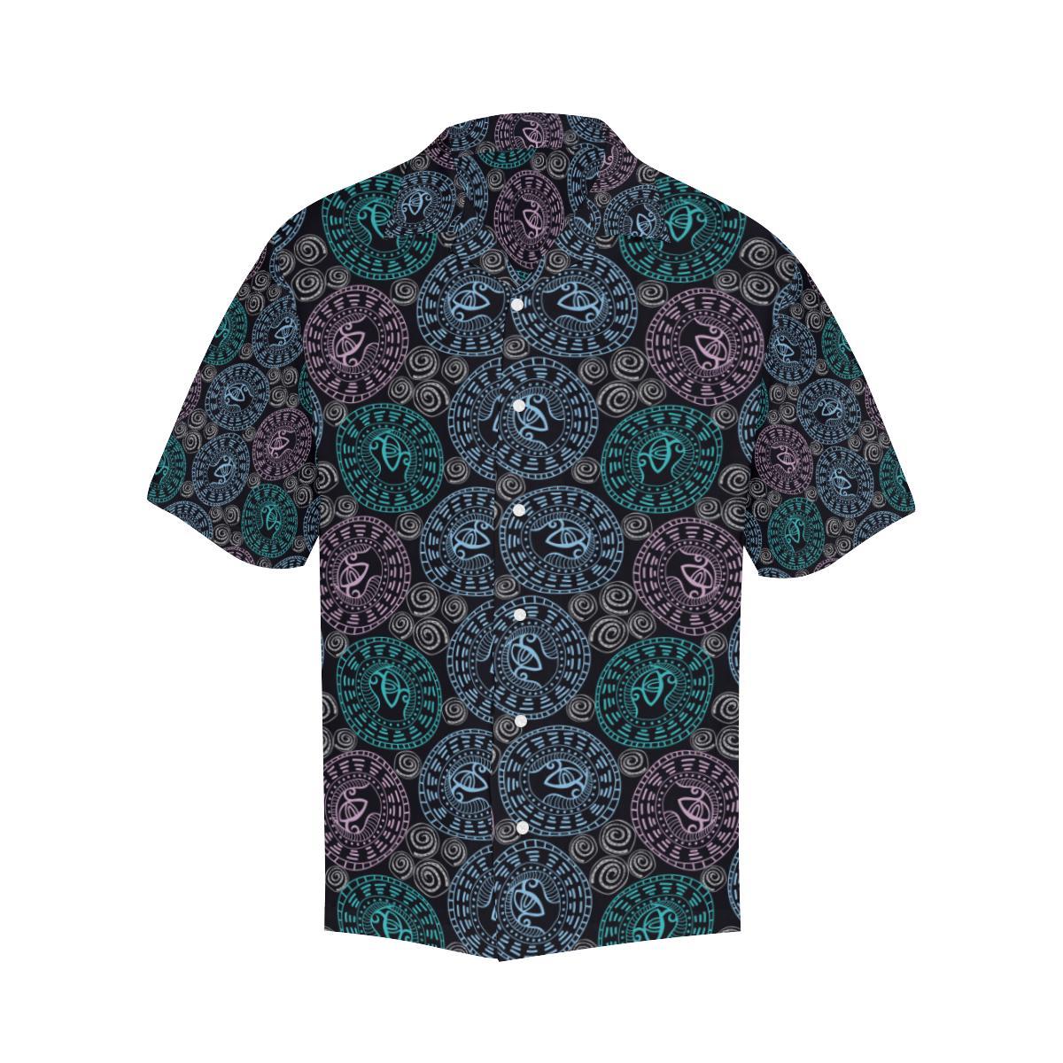 Eye of Horus Ethnic Pattern Men Aloha Hawaiian Shirt