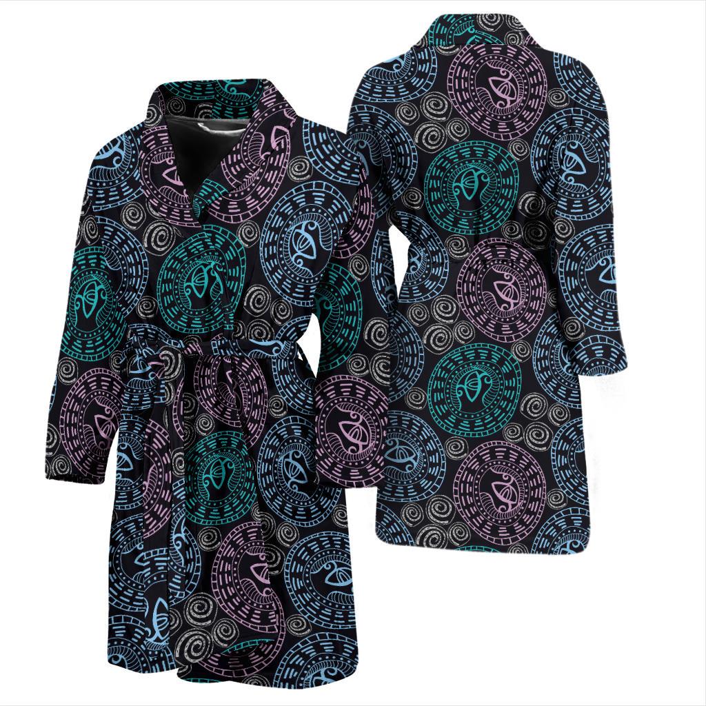 Eye of Horus Ethnic Pattern Men Bath Robe-JTAMIGO.COM